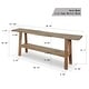 preview thumbnail 9 of 7, Artissance Live Edge Solid Walnut Wood Console Table with Shelf, 79 Inch Wide, Natural Finish (Color & Size May Vary)