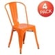 preview thumbnail 17 of 164, Metal Indoor/ Outdoor Stackable Bistro Chair (Set of 4)