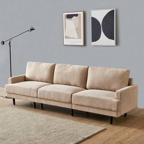 Modern Fabric L-Shape Sofa - 33'' H x 104.6'' W x 31'' D
