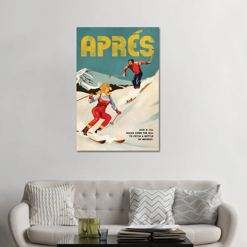 iCanvas "Apres Ski Jack And Jill Whiskey" by The Whiskey Ginger Canvas Print - 48x32x1.5
