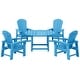 preview thumbnail 43 of 193, Laguna Kids Adirondack 5-Piece Round Table Dining Set Pacific Blue