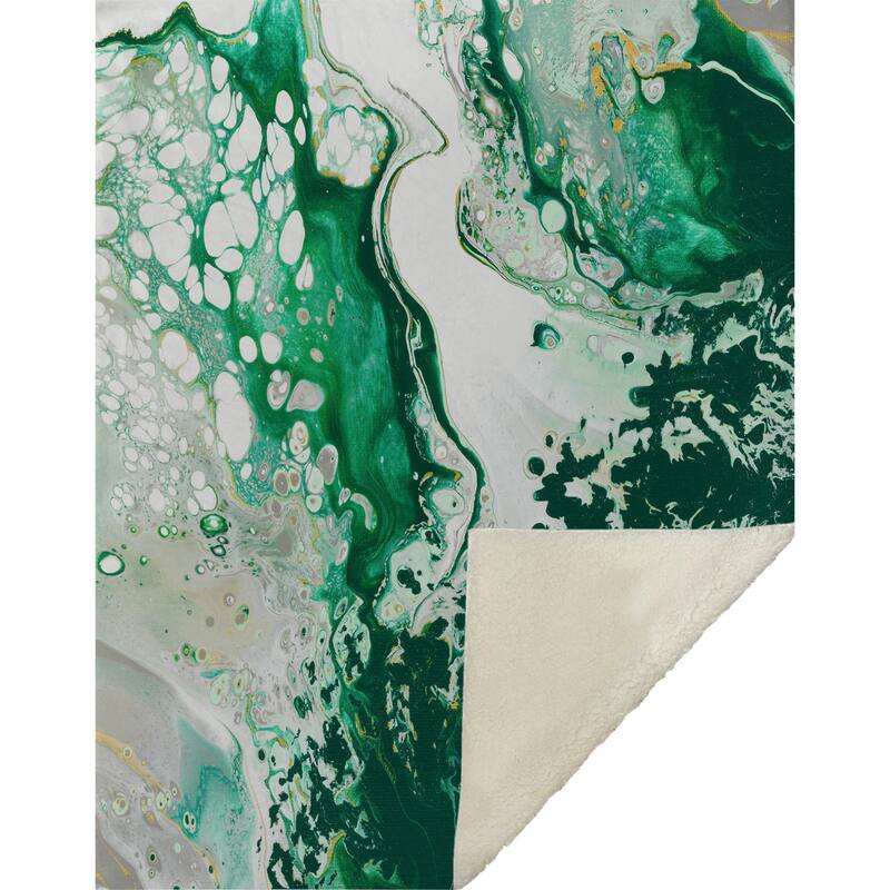 Premium Machine Washable ASB55 Abstract Modern Sherpa Throw Blanket