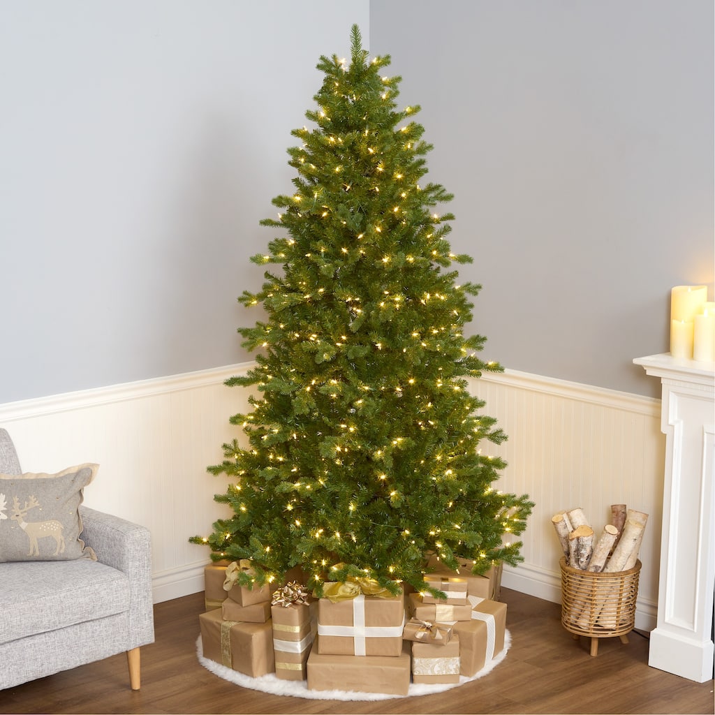National Tree Company 7.5 ft. Northern Spruce Memory-Shape Tree with PowerConnect System, Dual Color LED Lights - 7.5 Foot