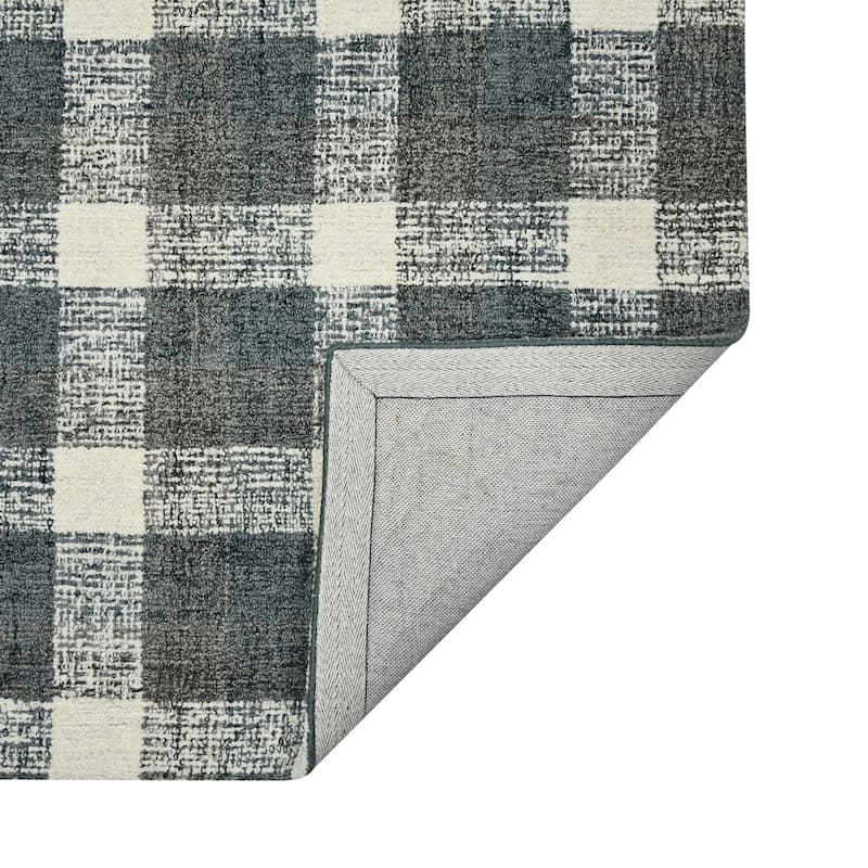 Tennessee Tartan Plaid Hand-Tufted Wool Rug