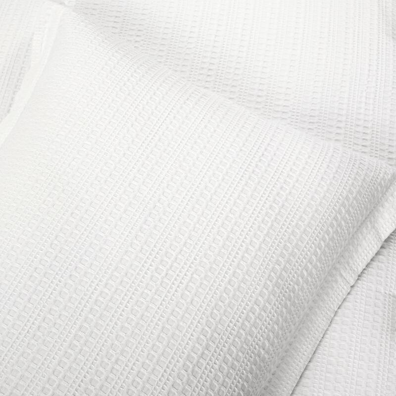 Lush Decor Haniya Solid Waffle Woven Cotton Textured Comforter Set