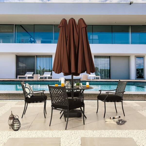4' patio umbrella Heavy-Duty 4-Piece Umbrella Base Weights