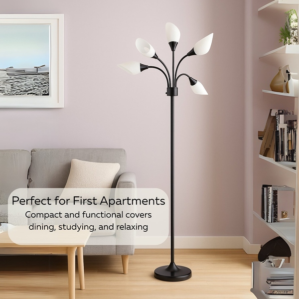 Medusa 5 Light Floor Lamp Standing Lamp with Adjustable Acrylic