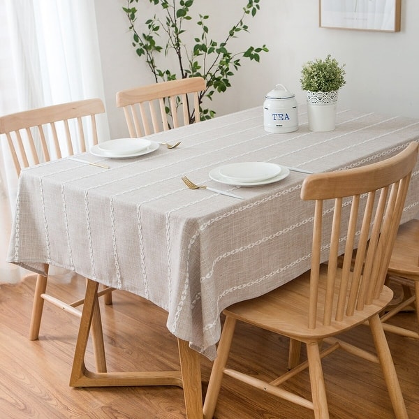 Enova Home 54"x 78" High Quality Rectangle Cotton and Polyester Tablecloth