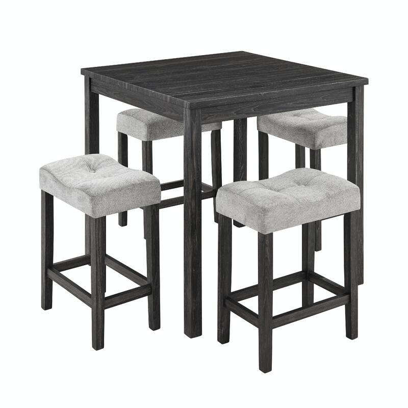 5-Piece Industrial Breakfast Table Set