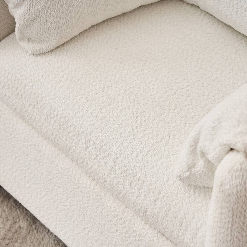 Chenille Accent Chair with High-Resilience Cushion (250lb Capacity)