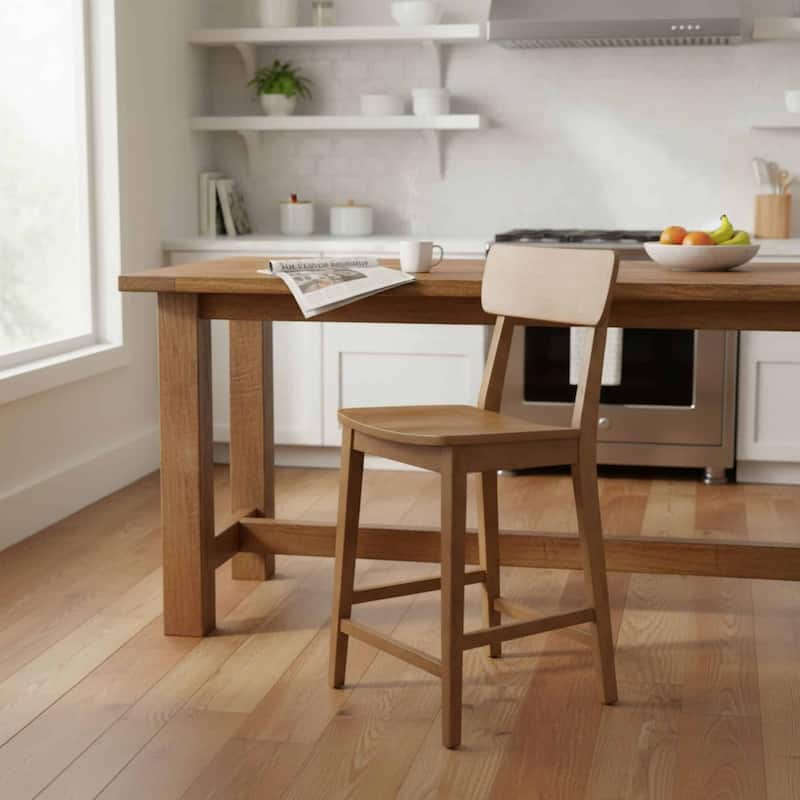 Rustic 24-inch Torino Wood Counter Stool