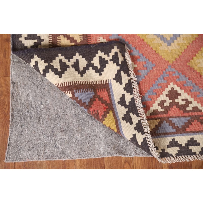 Kilim Qashqai Persian Antique Area Rug Hand-Woven Wool Carpet - 4'7"x 9'1"