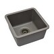 preview thumbnail 19 of 47, Lexicon Undermount Quartz 15 Inch Single Bowl Kitchen Sink Kit