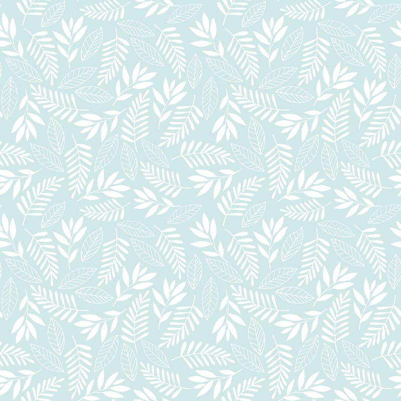 Galerie Wallcoverings Tiny Tots 2 Koala Leaf Non-woven Matte Wallpaper Roll - 33 feet x 21 inches - Turquoise