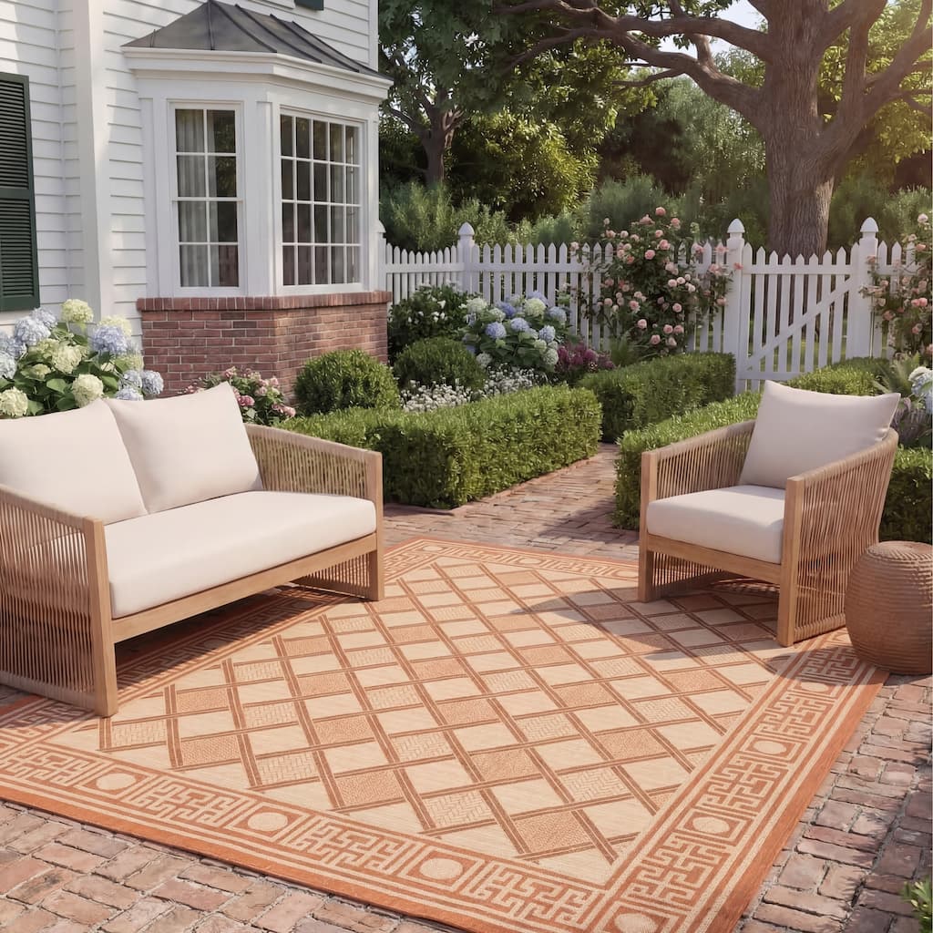 SAFAVIEH Courtyard Stiliana Indoor/ Outdoor Waterproof Patio Backyard Rug