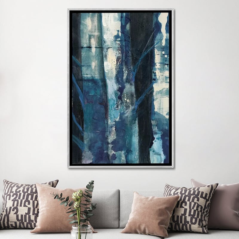 "Deep Woods I Indigo" by Albena Hristova Framed