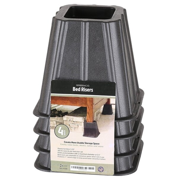 Set Of 4 Bed Risers Raise Furniture Create Underbed Storage Set Of 4 Bed Risers Raise Furniture Create Underbed Storage