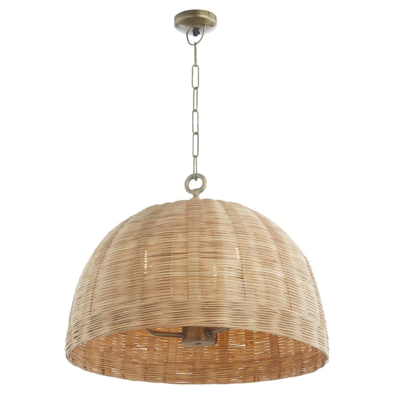 Quorum International 86-3 Fort Worth 3 Light 24" Wide Wood Pendant