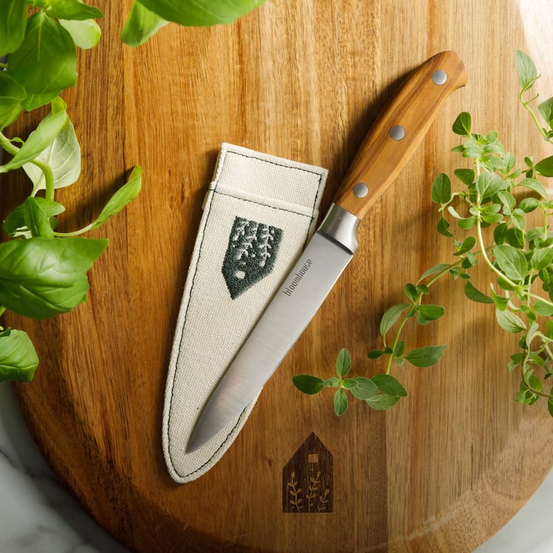 Bloomhouse 5 Inch German Steel Utility/Boning Knife W/ Italian Olive Wood Forged Handle
