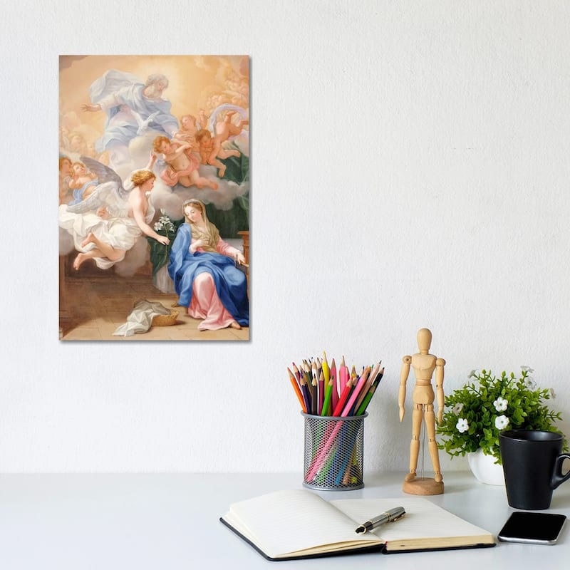 iCanvas "The Annunciation" by Giovanni Odazzi Canvas Print - 12x8x0.75