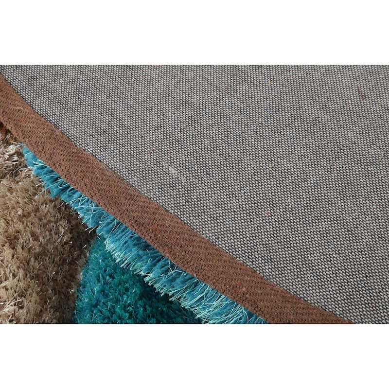 Mateos Shag Collection Swirl Area Rug