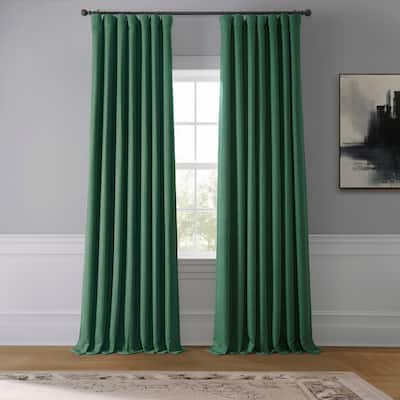 Exclusive Fabrics Faux Linen Room Darkening Curtain (1 Panel)