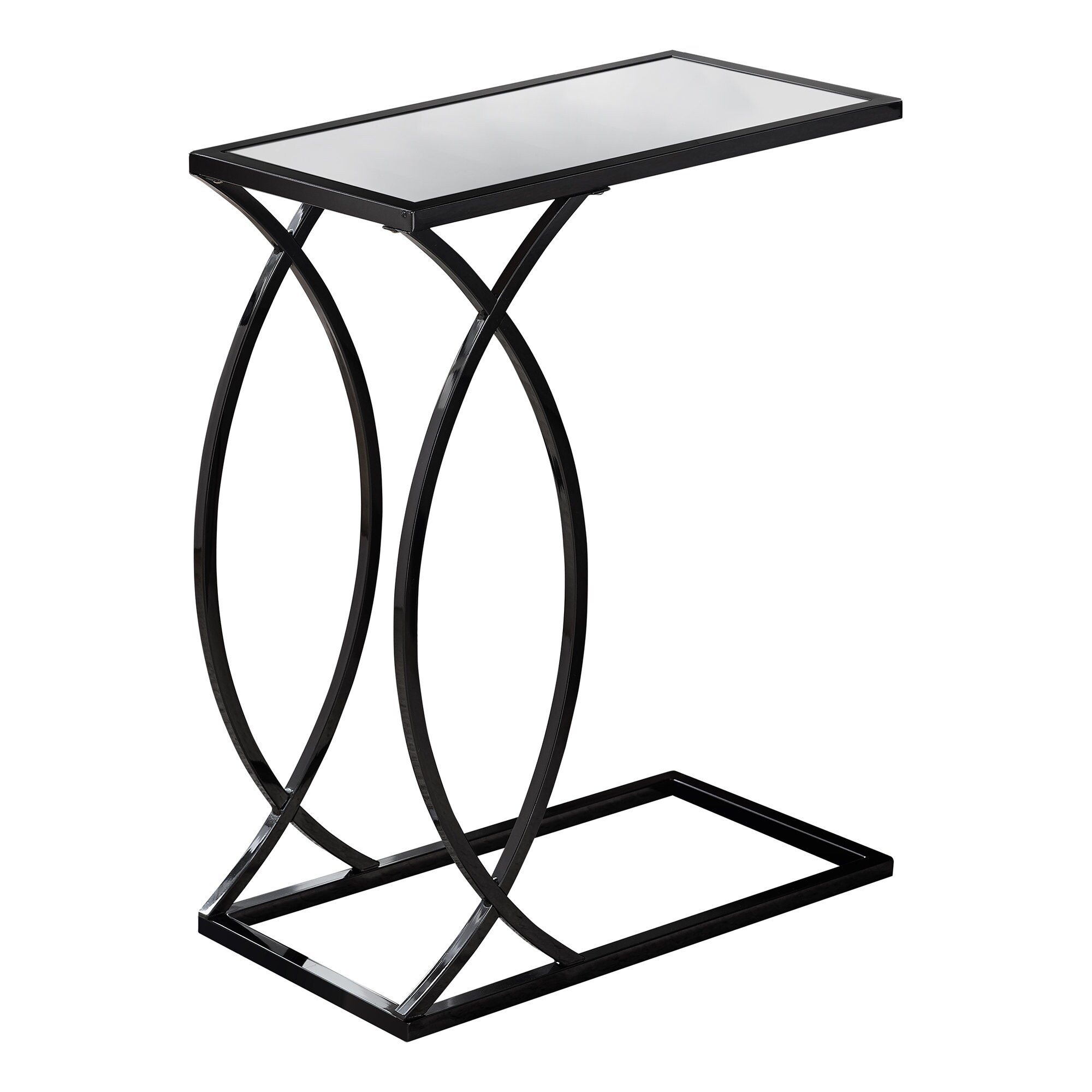 Shop 24 Black And Clear Contemporary Rectangular Accent Table