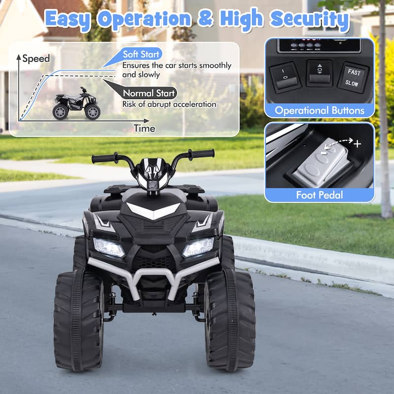 Gymax Kids Ride-On ATV 24V Battery Powered Electric Vehicle w/