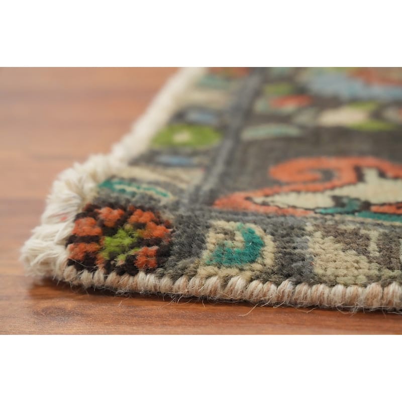 Hand Knotted Oriental 100% Wool Carpet Traditional Medallion Oranges & Rust Tabriz Area Rug - 9' 9'' X 6' 7''