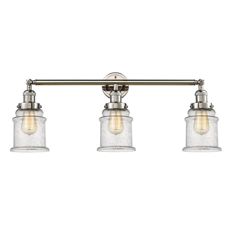 Innovations Lighting Canton 3 Light 30" Wide Bathroom Vanity Light - Polished Nickel / Seedy