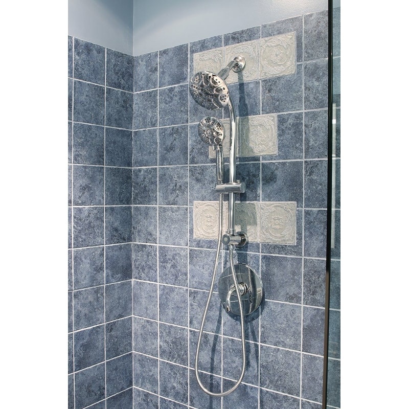 Retrofit Shower System in Polished Chrome finish. - 7'6" x 10'9"