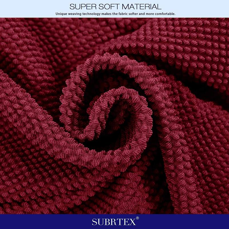 Subrtex 2 PCS Stretch Dining Chair Slipcover Textured Grain Cover