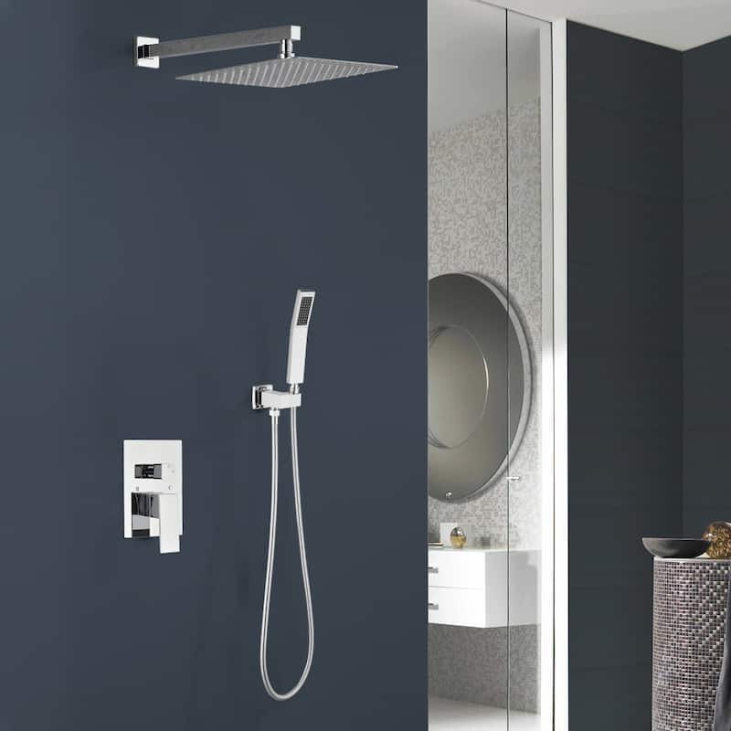 Topcraft 12-Inch Complete Shower System with Handheld Showerhead