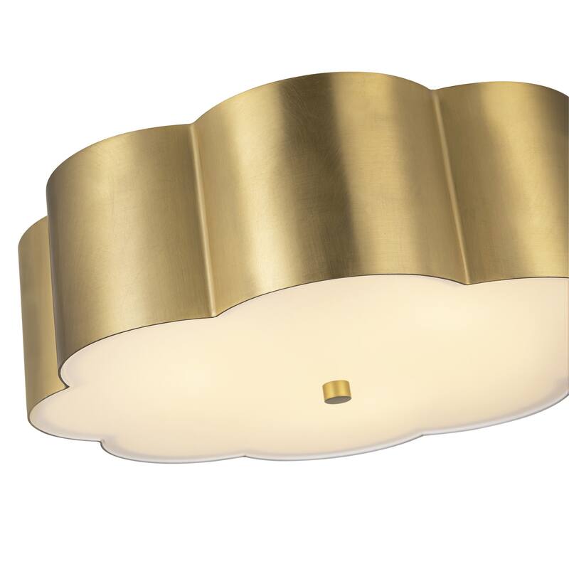 Alora Lighting FM603314 Blossom 3 Light 14" Wide Flush Mount Drum