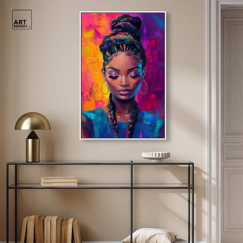 Bold Colorful Braids Canvas by Art Remedy