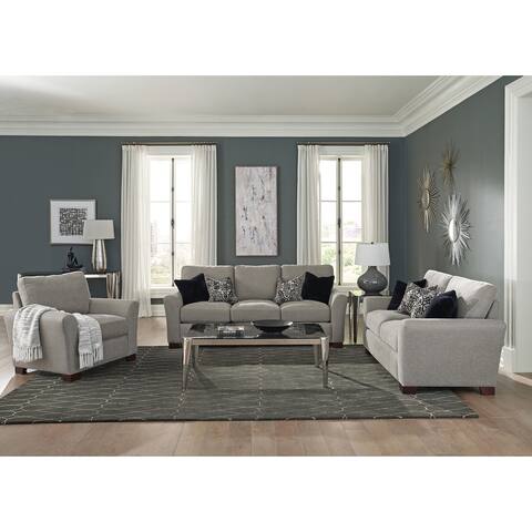 Drayton Warm Grey Flared Arm Upholstered 3-piece Living Room Set
