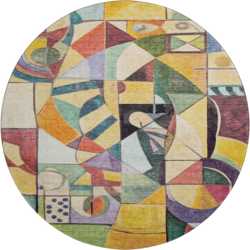 Premium Washable Super Soft Mosaic Contemporary Mayfield Rug