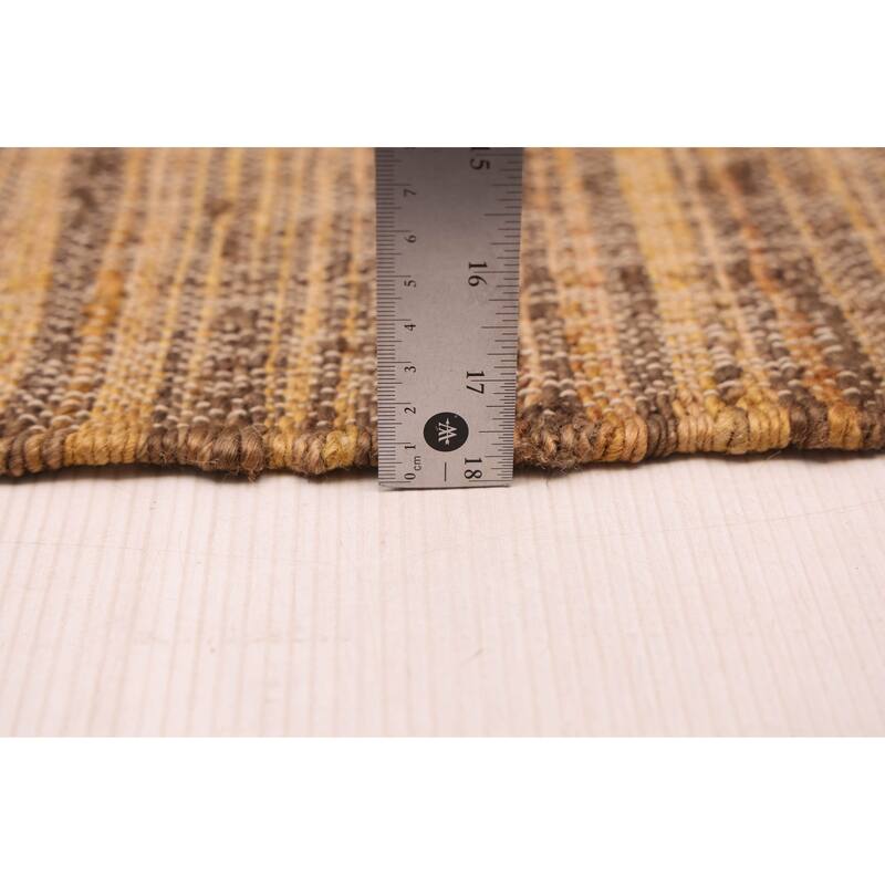 ECARPETGALLERY Flat-Weave Palas Denizli Tan Jute Kilim - 5'5 x 7'5