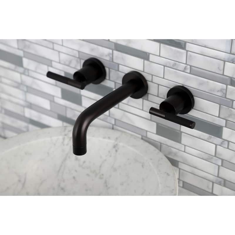Kingston Brass Kaiser Two-Handle Wall Mount Bathroom Faucet - Oil Rubbed Bronze