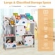 preview thumbnail 6 of 8, Costway Kids Toy and Book Organizer Children Wooden Storage Cabinet w/ - See Details