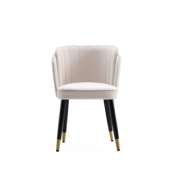 slide 2 of 5, Ceets Zephyr Mid-century Modern Tufted Velvet Dining Chair Cream