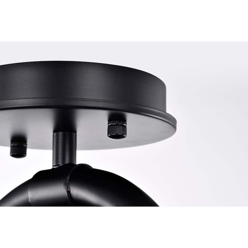 Samina 10 Inch Glass Globe Shade Semi Flush Mount Single Light