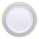 Option White with Blue and Gold Rim