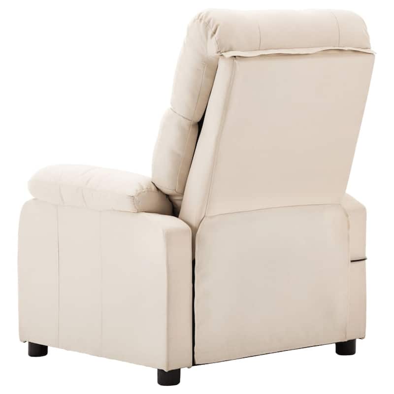 vidaXL Massage Chair Massaging Recliner Push Cozy Chair for Elderly Fabric - 30" x 35.4" x 39.4"
