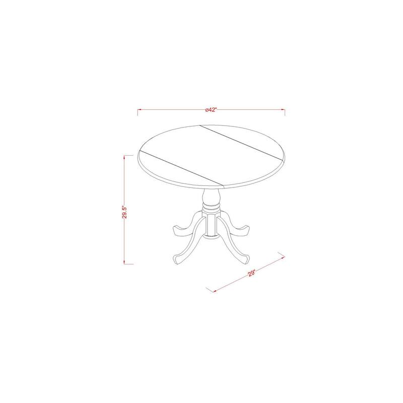 3-Piece Linen White Finish Solid Wood Top - Dining Room Set - Seats 4