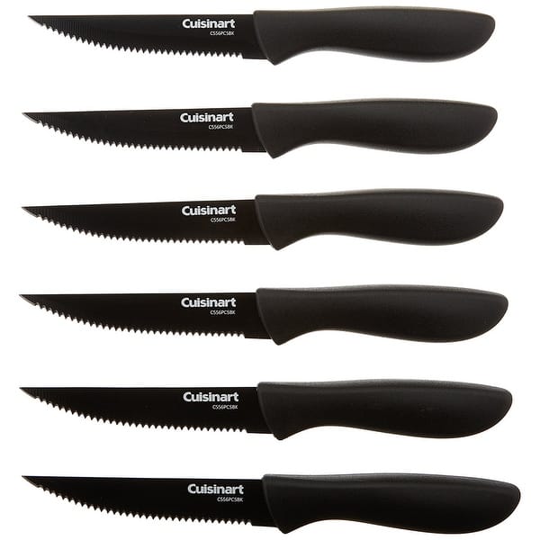 Shop Cuisinart C55 6pcsbk Advantage Color Collection 6 Piece Ceramic Coated Steak Knife Set Black Overstock 20979343