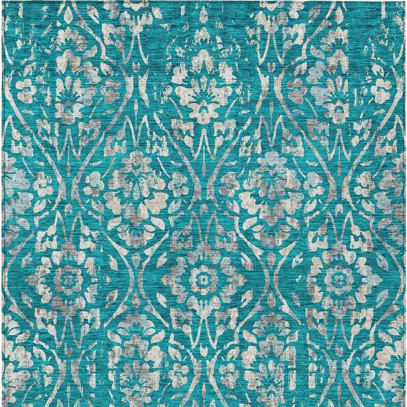 HomeRoots Floral Transitional Rectangle Outdoor Rug