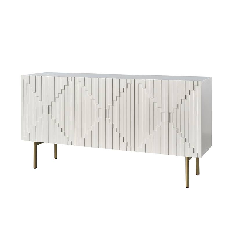 Reginald Modern 58" Wide Sideboard with Cable Management & Adjustable Feet by HULALA HOME
