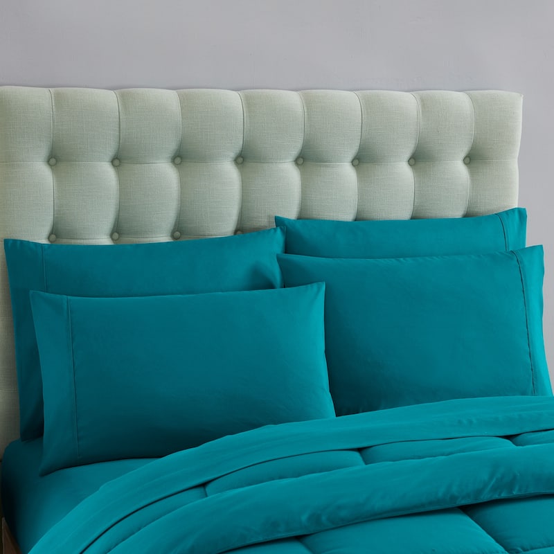 Sweet Home Collection Luxury Solid Bed-In-a-Bag with Sheet Set