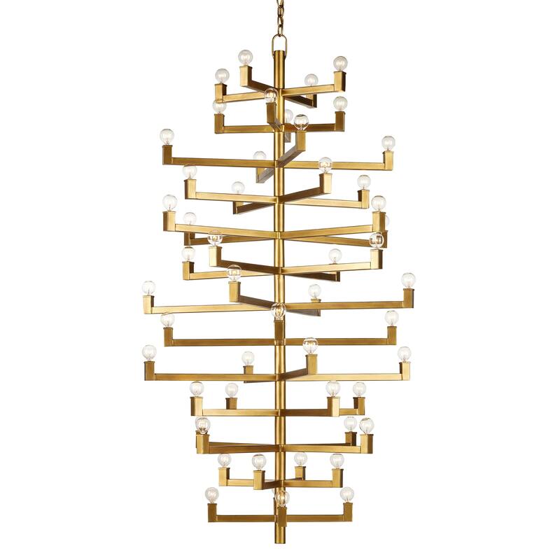 Currey & Company Andre Grande Chandelier - 71.75"h x 39.75"w x 39.75"d